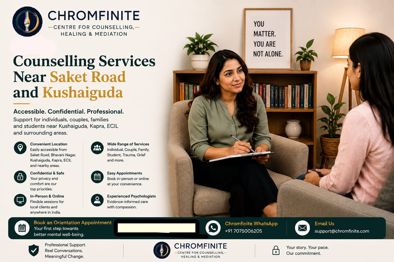 Chromfinite psychological counseling and mental health support